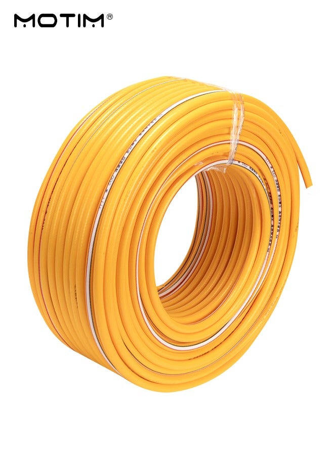 Motim 1/2 Inch 15m PVC Garden Hose in Yellow, Heavy-Duty, Flexible, and Weather-Resistant for Garden and Car Washing - Image 1